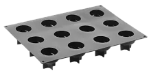 Форма силиконовая PAVOFLEX для пирож. 3D "Жасмин" d65мм h57мм, 100мл, 12 ячеек