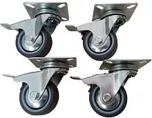 Комплект колес RESTOINOX КТР-4/125 (4шт. диам. 125мм с тормозом)