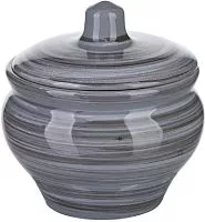 Горшок для запекания Борисовская Керамика ПИН00011607 керамика, 350мл, D=10см, серый