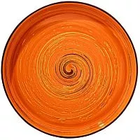 Тарелка мелкая WILMAX Spiral WL-669319/A фарфор, D=23 см, оранжевый