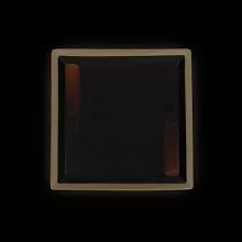 Тарелка квадратная 8'' 200х200мм черная с медным "corone rustico" фк1234