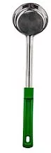 Половник MGSteel 0,12 л. нерж. плоское дно (зеленая пластик. ручка)