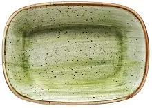 Блюдо прямоугольное BONNA Аква Терапи ATHGRM17DKY фарфор, L=17, B=11,5 см, зеленый