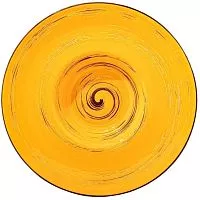 Тарелка глубокая WILMAX Spiral WL-669425/A фарфор, D=24 см, желтый