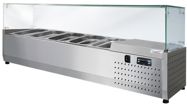Витрина настольная холодильная FINIST ToppingBox НХВсп-5, с прямоугольным стеклом