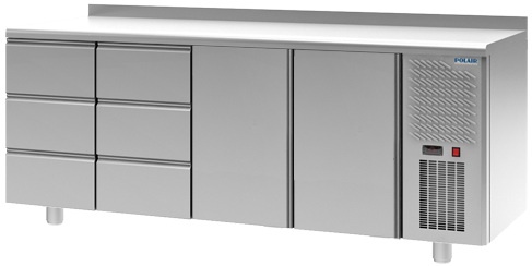 Стол холодильный с бортом POLAIR TM4-3300-G