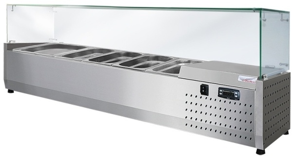 Витрина настольная холодильная FINIST ToppingBox НХВсп-4, 5, с прямоугольным стеклом