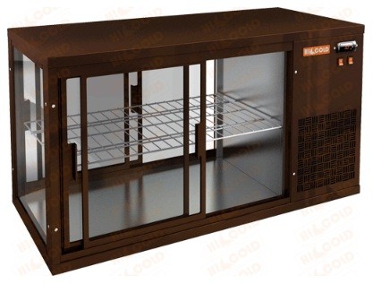 Настольная холодильная витрина сквозная HICOLD VRL T 900 R Brown