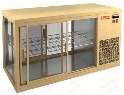 Настольная холодильная витрина сквозная HICOLD VRL T 1300 R Beige