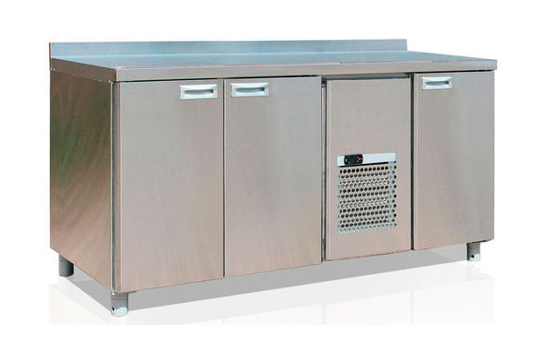 Стол холодильный CARBOMA T70 M3-1 0430-2 (3GN/NT) корпус нерж 3 двери, с бортом