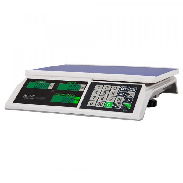 Весы торговые MERTECH M-ER 326 AC-32.5 "Slim" LCD Белые