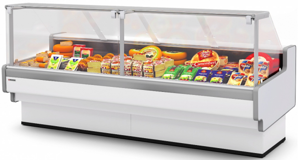 Витрина холодильная BRANDFORD AURORA Slim SQ PLUG-IN Открытый угол 90 вентилируемая