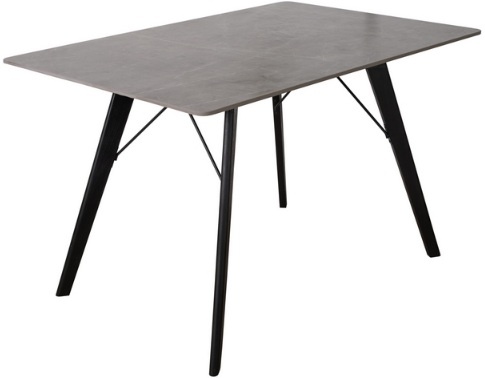Стол обеденный JET CERAMIC столешница прямоугольник, скошенная кромка, подстолье дерево