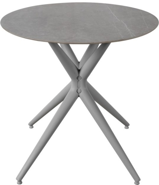 Стол обеденный JET CERAMIC столешница круг, скошенная кромка, подстолье пластик