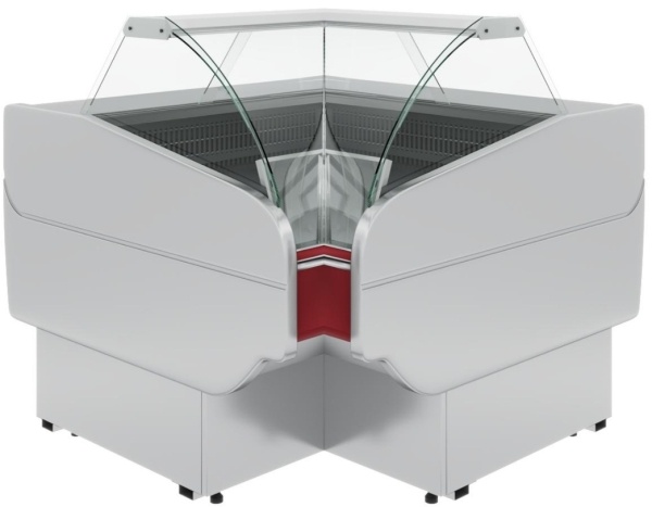 Витрина холодильная CARBOMA G120 VM-6 (внутренний угол, динамика)