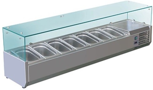 Витрина холодильная для ингредиентов KORECO VRX1500330 (335I), 7*GN1/4 -150 мм