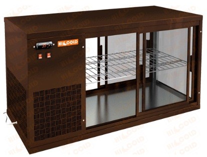 Настольная холодильная витрина сквозная HICOLD VRL T 1300 L Brown
