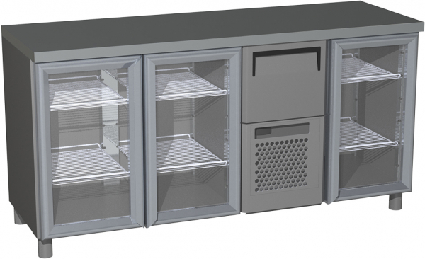 Стол холодильный CARBOMA T57 M3-1-G 0430-19 (BAR-360С) корпус нерж, без борта