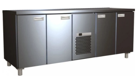 Стол холодильный CARBOMA T70 M4-1 0430-1 (4GN/NT) корупс нерж, 4дв. без борта