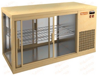 Настольная холодильная витрина сквозная HICOLD VRL T 1100 R Beige