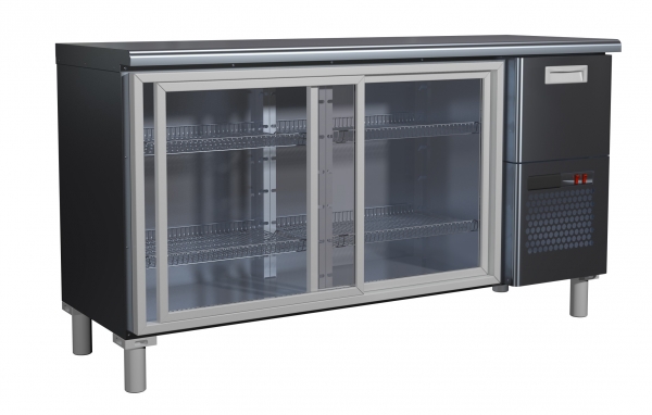 Стол холодильный CARBOMA T57 M2-1-C 0430-19 (BAR-360К) корпус нерж, без борта, планка