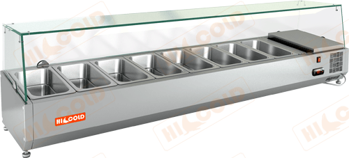 Настольная холодильная витрина для ингредиентов HICOLD VRX 1800