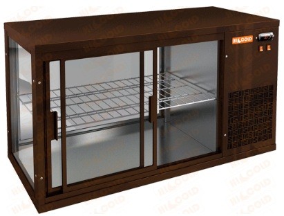 Настольная холодильная витрина HICOLD VRL 1100 R Brown