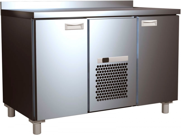 Стол холодильный CARBOMA T70 M2-1 9006-2 (2GN/NT) корпус серый, 2 двери, с бортом