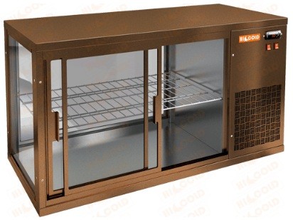 Настольная холодильная витрина HICOLD VRL 1100 R Bronze