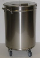 Мусорный бак для пищевых отходов на колесах INOXPIAVI 50 литров