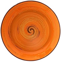 Тарелка глубокая WILMAX Spiral WL-669328/A фарфор, D=28,5 см, оранжевый