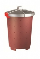 Бак с крышкой для сбора отходов RESTOLA 45л бордовый
