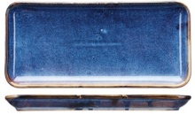 Блюдо прямоугольное KUNSTWERK ZA0101-10-a фарфор. H=23, L=270, B=125мм. голуб.