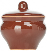 Горшок для запекания Борисовская Керамика ОБЧ14457930 керамика, 350мл, D=10, H=11см, коричнев.