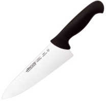 Нож поварской ARCOS 290725 сталь нерж., полипроп., L=335/200, B=57мм, черный, металлич.