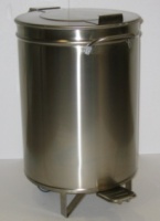 Мусорный бак с педалью для пищевых отходов на колесах INOXPIAVI 50 литров нерж.сталь