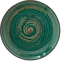 Тарелка круглая WILMAX Spiral WL-669511/A фарфор, D=18 см, зеленый
