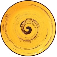 Тарелка круглая WILMAX Spiral WL-669411/A фарфор, D=18 см, желтый