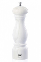 Мельница для соли из дерева белого цвета, лакированная 22 см Bisetti 6250MSLBL