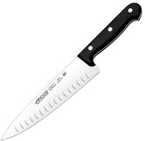 Нож поварской ARCOS 280601 сталь нерж., полиоксиметилен, L=320/200, B=48мм, черный, металлич.
