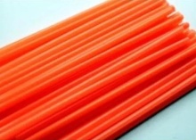 Палочки пластиковые для сахарной ваты красные 370мм 100 шт
