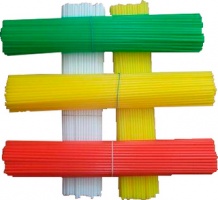 Палочки пластиковые для сахарной ваты белые 370мм 100 шт
