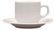 Чашка кофейная LUBIANA Аркадия 570 фарфор, 100мл, D=60, H=55, B=85мм, белый