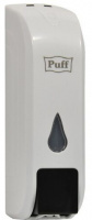 Дозатор для жидкого мыла PUFF-8104 350 мл, пластик, белый/черный