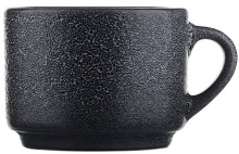 Чашка чайная Борисовская Керамика ФРФ88800253 фарфор, 200мл, белый, черный