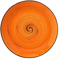 Тарелка круглая WILMAX Spiral WL-669313/A фарфор, D=23 см, оранжевый