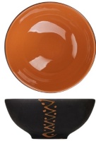 Салатник Борисовская Керамика ЧУГ00002853 керамика, 450мл, D=13, 5см, черный, оранжев.