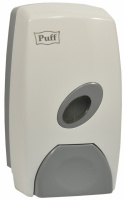 Дозатор для жидкого мыла PUFF-8115 1 л, пластик, белый/серый