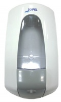 Дозатор для жидкого мыла JOFEL АС70000 900 мл, пластик, белый/серый