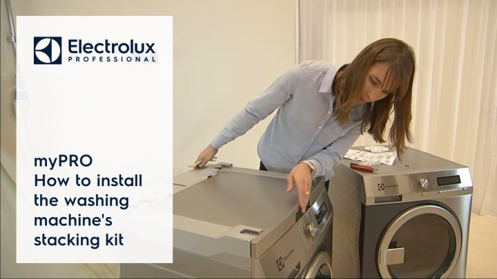 myPRO - How to install the washing machine's stacking kit | Electrolux Professional